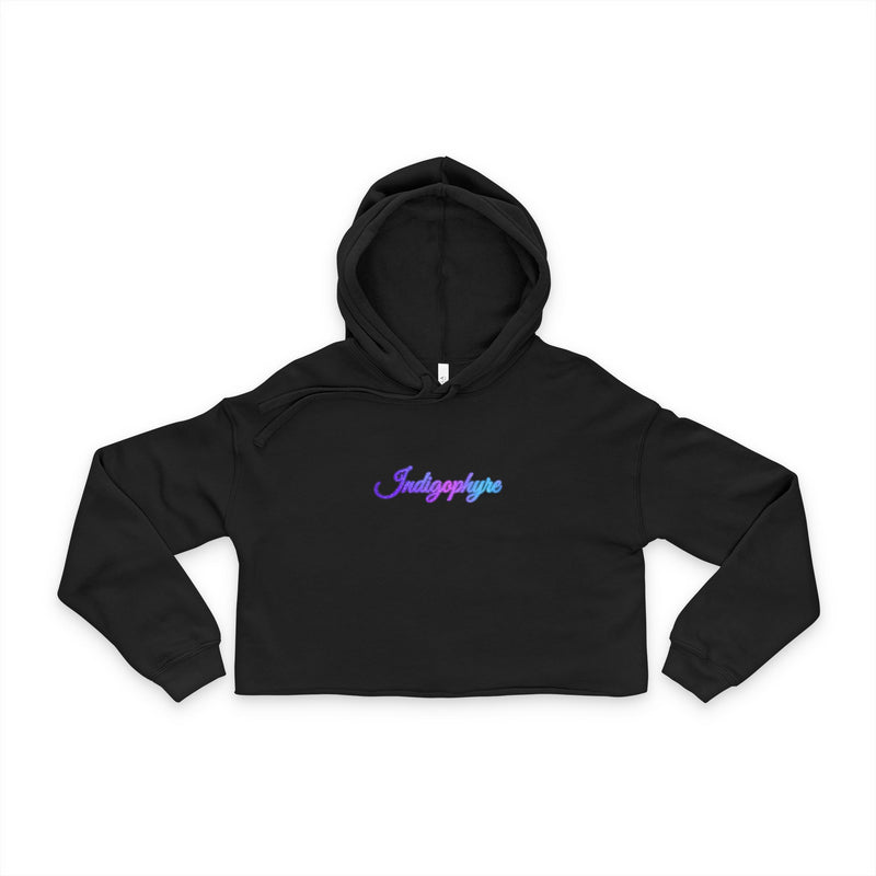 Indigophyre Starscript Crop Hoodie — Women's