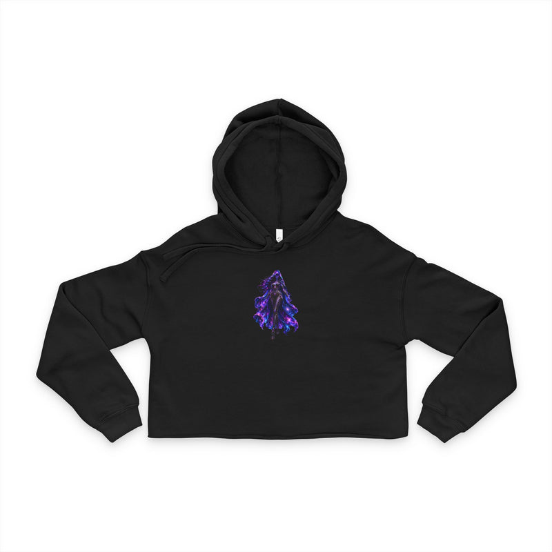 Void Walker Nebula Queen Crop Hoodie — Women's